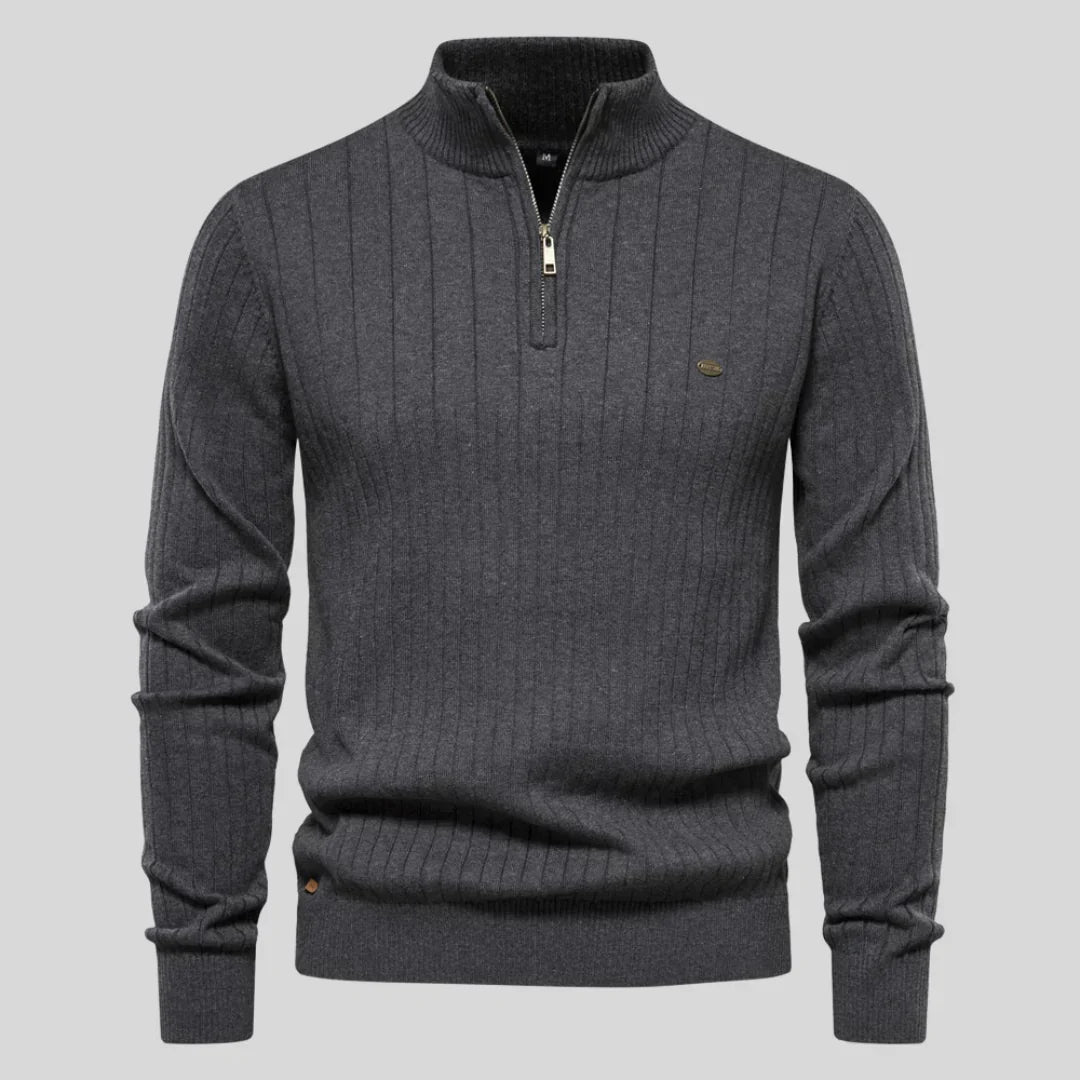 Thomas™ | Gebreide trui met ritssluiting
