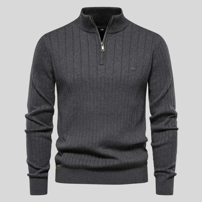 Thomas™ | Gebreide trui met ritssluiting