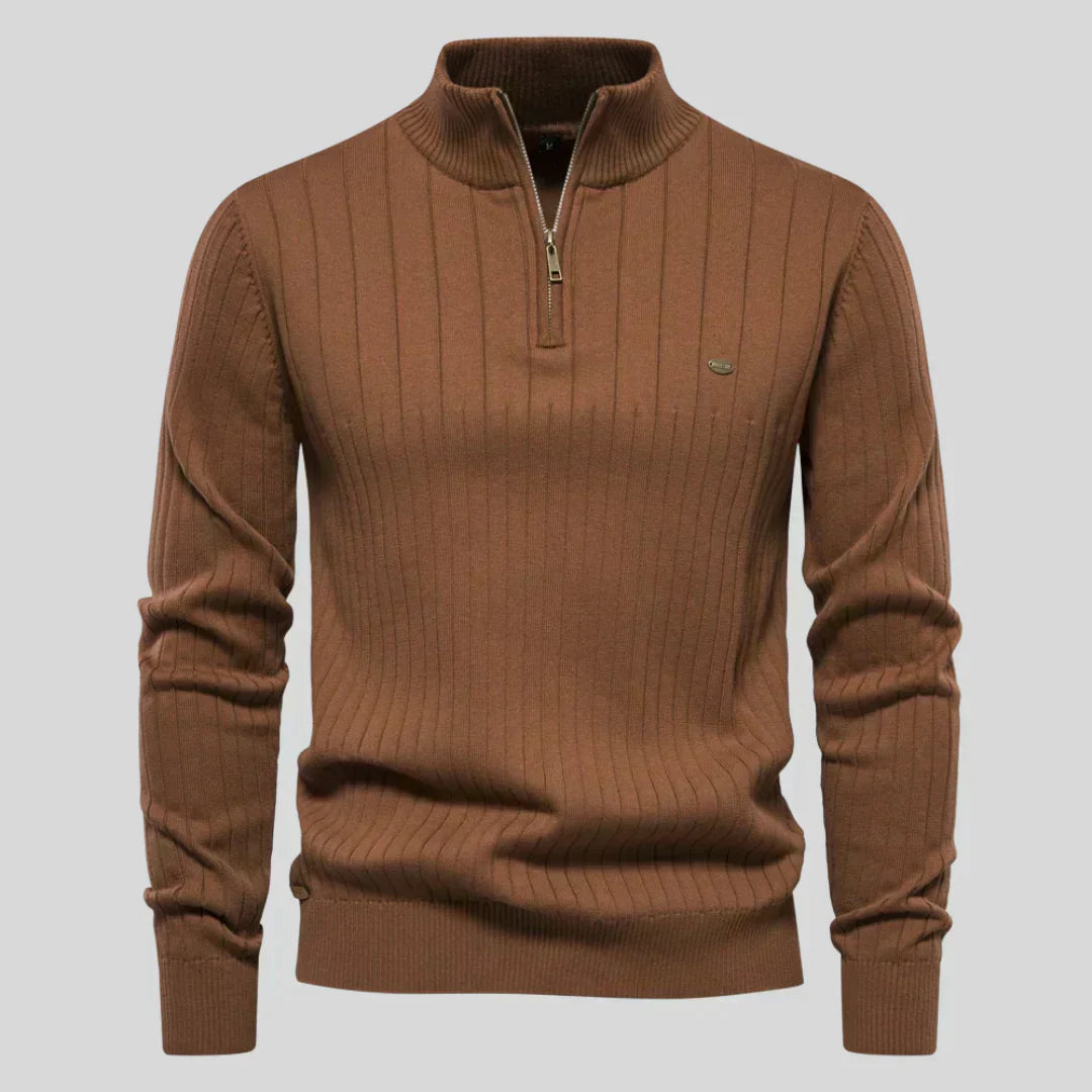 Thomas™ | Gebreide trui met ritssluiting