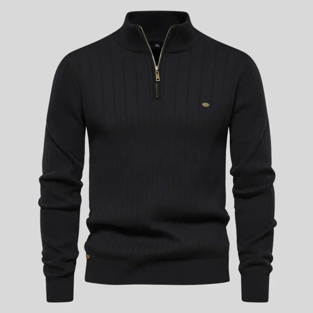 Thomas™ | Gebreide trui met ritssluiting