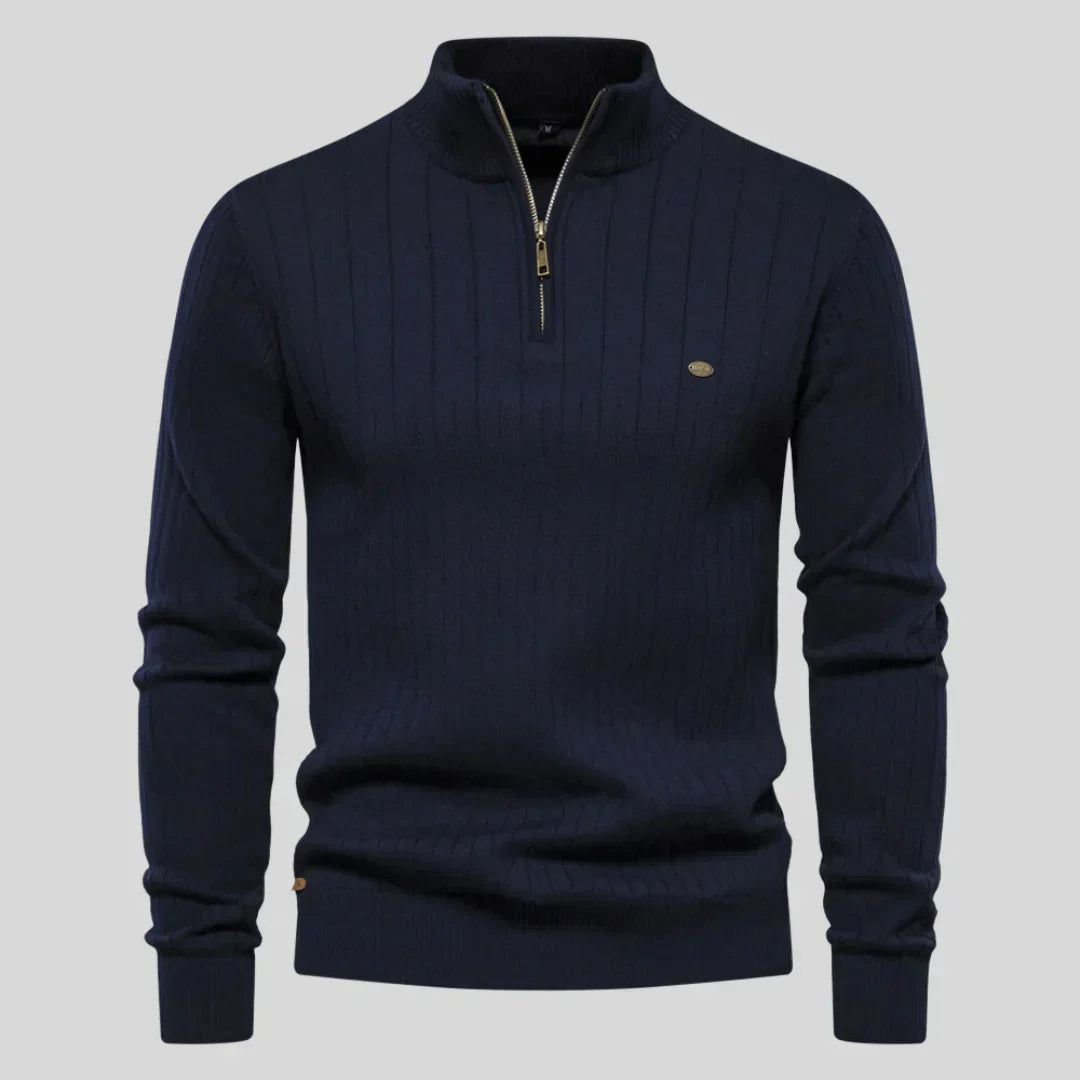 Thomas™ | Gebreide trui met ritssluiting