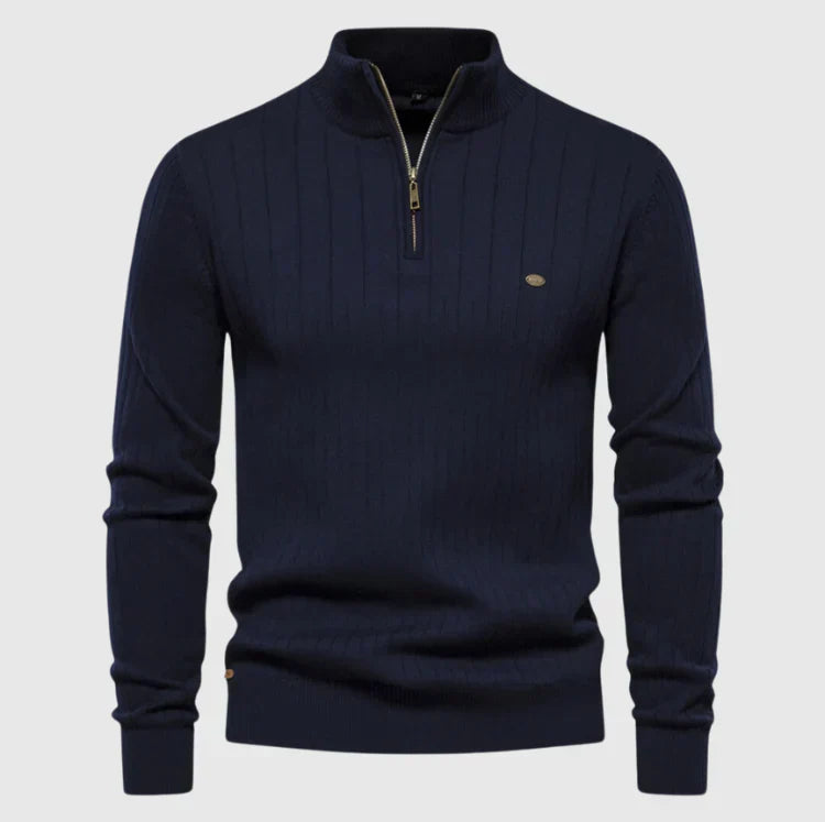 Thomas™ | Gebreide trui met ritssluiting