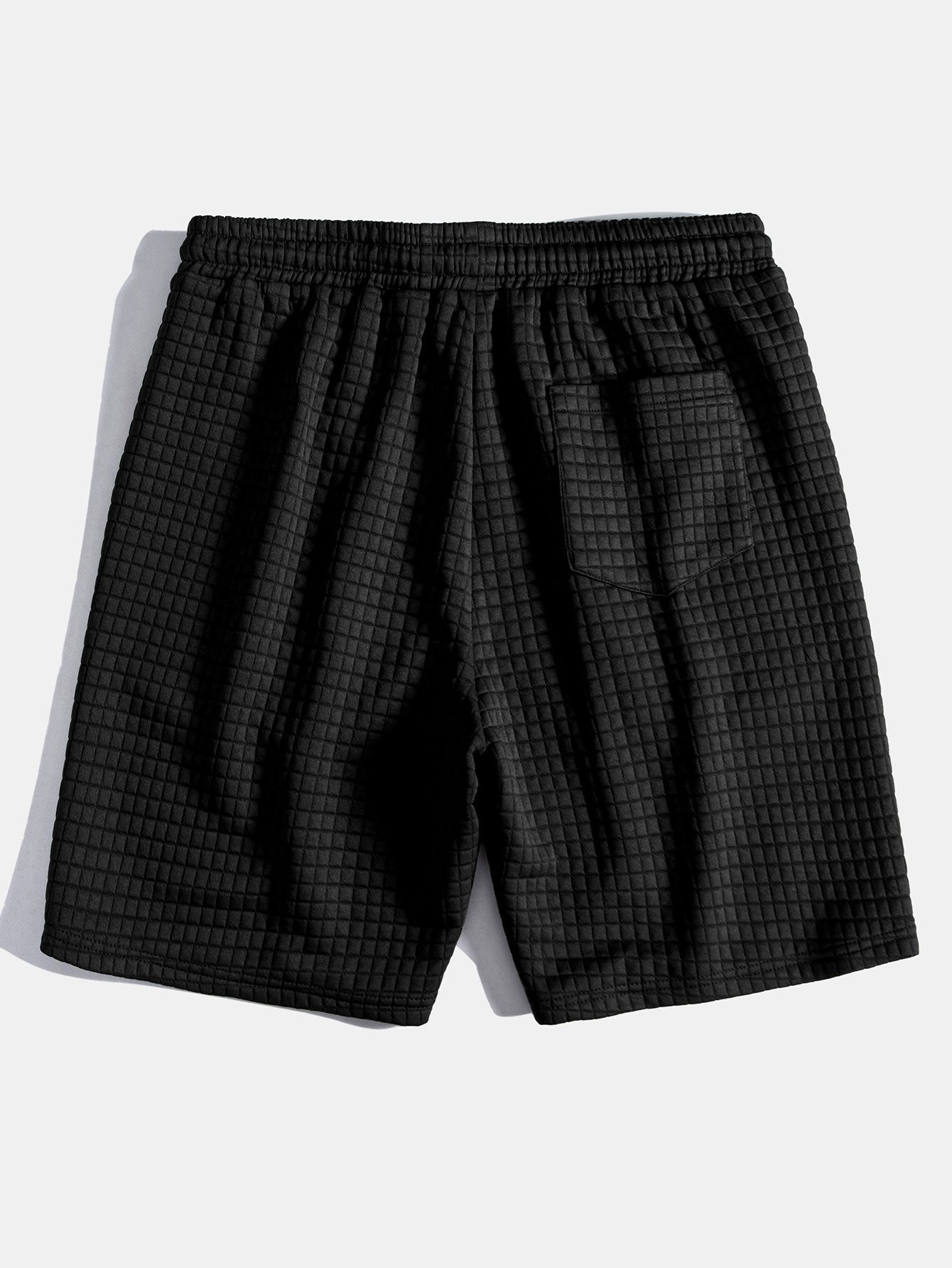 Korte broek met trekkoord en wafelstructuur