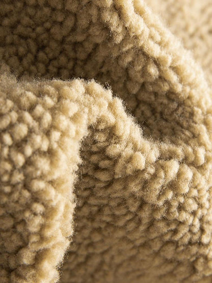 Katoenen corduroy jas met teddyfleece voering
