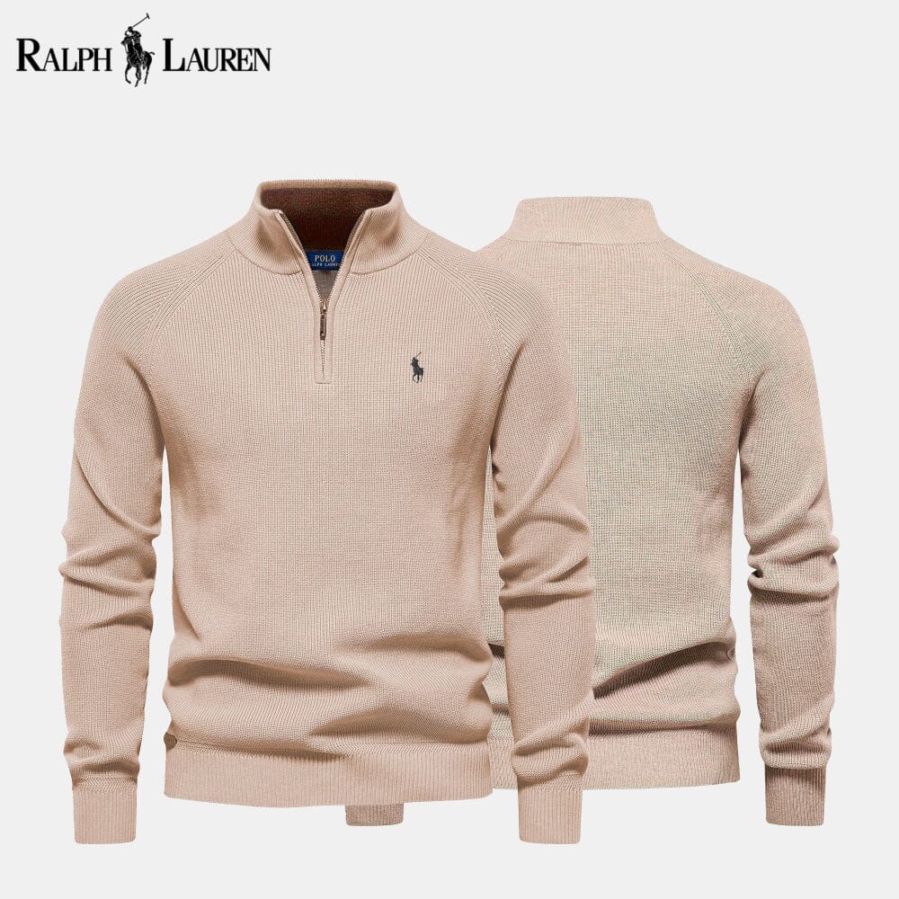 RL Zip Kabelgebreide wollen trui