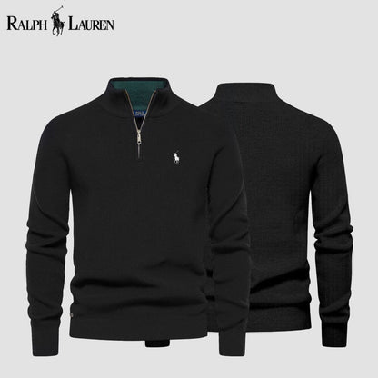 RL Zip Kabelgebreide wollen trui
