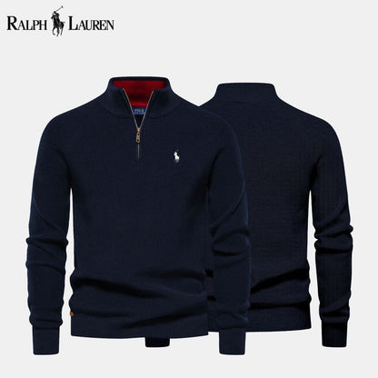 RL Zip Kabelgebreide wollen trui