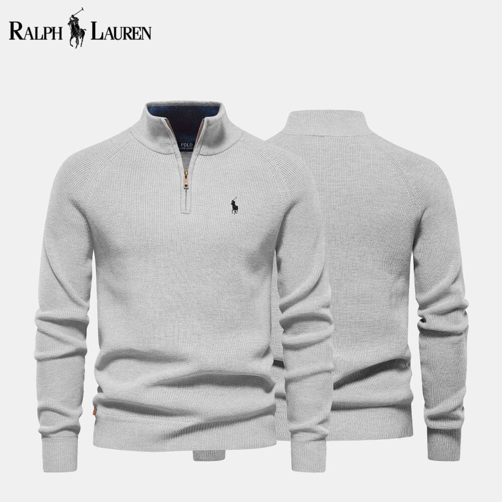 RL Zip Kabelgebreide wollen trui