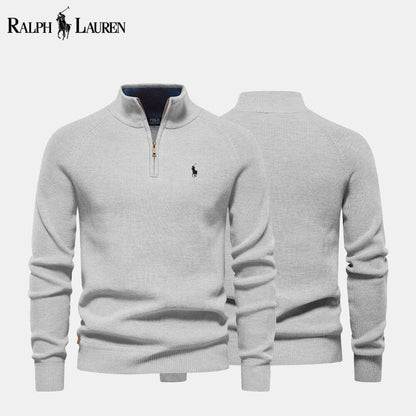 RL Zip Kabelgebreide wollen trui